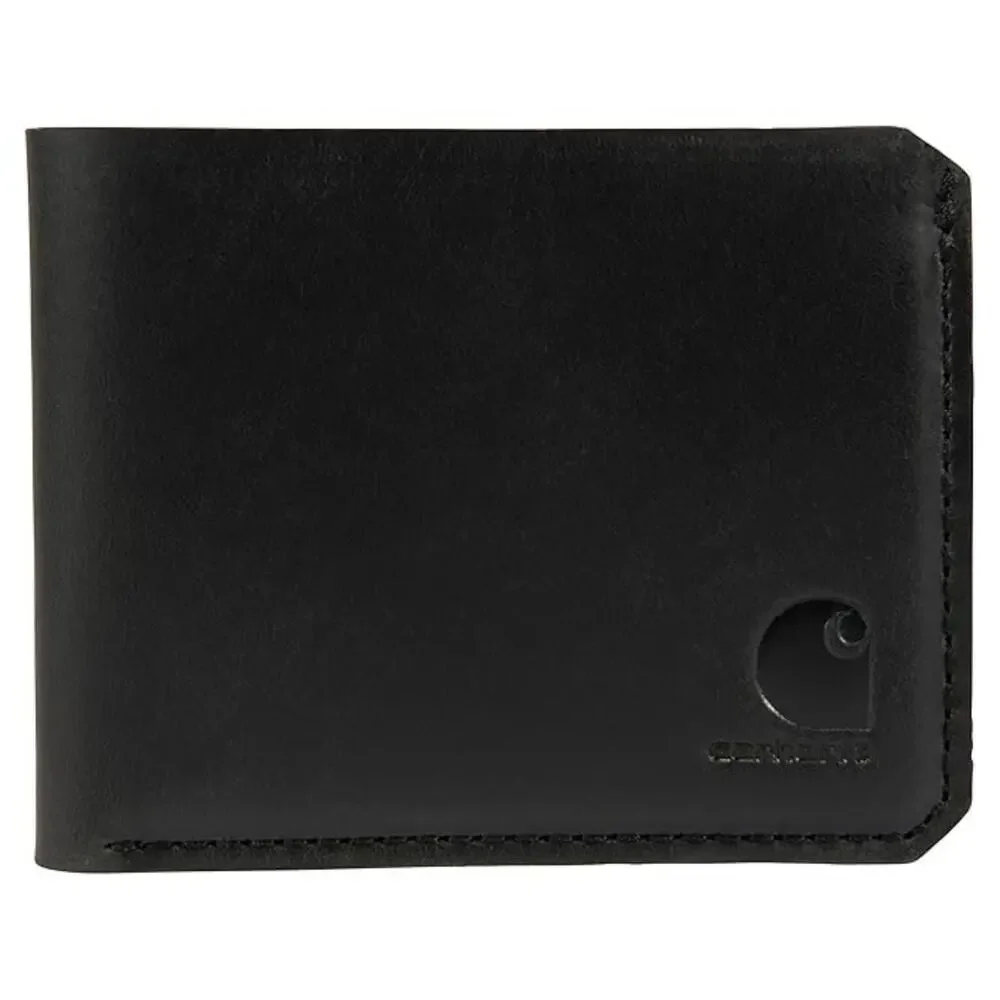Carhartt Craftsman Bifold Wallet Men's One Size Black Leather Card Slots NLW382